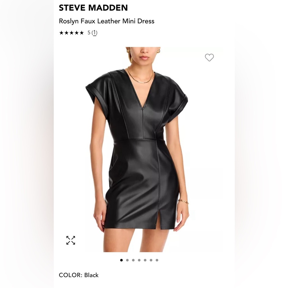 STEVE MADDEN NWT ROSLYN FAUX LEATHER DRESS SZ SMALL